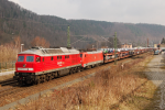 Lokomotiva: 232.587-6 + 189.016-9 | Vlak: Nex 47308 ( Nymburk - Osnabrück Rbf. ) | Místo a datum: Königstein 11.03.2016