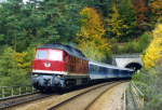 Lokomotiva: 234.311-9 | Vlak: IR 2668 ( Dresden Hbf. - Karlsruhe Hbf. ) | Msto a datum: Rupprechtstegen 12.10.1996