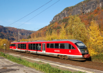 Lokomotiva: 642.159 | Vlak: Os 5447 ( Děčín hl.n. - Rumburk ) | Místo a datum: Dolní Žleb zastávka (CZ) 31.10.2015