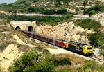 Lokomotiva: 252.022 | Vlak: Talgo 72  Mediterraneo | Valencia - Montpellier | Msto a datum: Sitges 18.05.1998