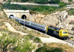 Lokomotiva: 252.032 | Vlak: E 920  Galicia | La Coruna - Barcelona-Sants | Msto a datum: Sitges 18.05.1998
