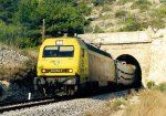 Lokomotiva: 252.055 | Vlak: E 997  Gibralfaro | Barcelona-Sants - Cadiz | Msto a datum: Sitges 18.05.1998