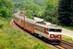 Lokomotiva: BB 15058 | Vlak: EC 65 Mozart ( Paris Est - Wien Westbf. )  | Msto a datum: Lutzelbourg 26.05.1998