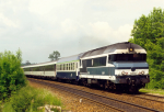 Lokomotiva: CC 72080 | Vlak: D 1641 ( Paris Est - Culmont-Chalindrey ) | Msto a datum: Vesaignes sur Marne 25.05.1998