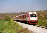 Lokomotiva: 520.655 | Vlak: IC 70 ( Anthinai - Aleyandroupolis ) | Msto a datum: Platani 29.04.2003