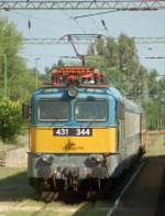 Lokomotiva: V43.1344 ( 431.344 ) | Vlak: G 342 Ivo Andrič ( Beograd - Budapest Kel.pu. ) | Místo a datum: Balotaszállás 31.07.2012