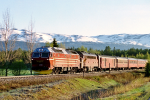 Lokomotiva: Di 4 653 + Di 3 614 | Vlak: Nt 456 ( Bodo - Trondheim ) | Místo a datum: Jorstad 30.05.1997