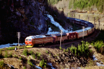 Lokomotiva: Di 4 655 + Di 3 614 | Vlak: Nt 455 ( Trondheim - Bodo ) | Místo a datum: Mo i Rana 29.05.1997