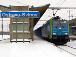 Lokomotiva: 189.153 | Vlak: Nex 44810 ( Zenica - Zebrzydowice ) | Místo a datum: Ostrava-Svinov (CZ) 28.01.2013