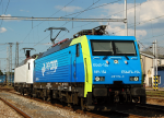 Lokomotiva: 189.154 ( PKP Cargo ) + 5 370.011-6 | Vlak: Lv 78003 ( Břeclav - Kúty ) | Místo a datum: Břeclav (CZ) 27.05.2012