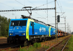 Lokomotiva: 189.154 ( PKP Cargo ) + 5 370.011-6 | Vlak: Nex 46741 ( Tychy Fiat - Verona Q.E. ) | Msto a datum: Polanka nad Odrou (CZ) 03.06.2012