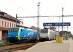 Lokomotiva: 189.154 ( PKP Cargo ), 186.187 + ET22-1177 | Místo a datum: Praha-Uhříněves (CZ) 11.06.2012