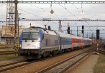 Lokomotiva: 5 370.007 | Vlak: EC 110 Praha ( Warszawa Wsch. - Praha hl.n. ) | Místo a datum: Pardubice hl.n. (CZ) 12.04.2013