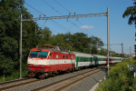 Lokomotiva: 350.001-4 | Vlak: EC 274 Slovan ( Bratislava hl.st. - Praha Holeovice ) | Msto a datum: Koln zastvka (CZ) 17.06.2009