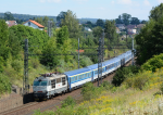 Lokomotiva: 350.001-4 ( ES499.0001 ) | Vlak: EC 278 Metropolitan ( Budapest Nyugati pu. - Praha hl.n. ) | Místo a datum: odb. Parník (CZ) 30.07.2018