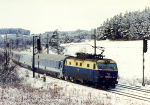 Lokomotiva: 350.004-8 | Vlak: EC 171 Hungaria ( Berlin ZOO - Budapest kel.pu. ) | Místo a datum: Říkonín (CZ) 29.12.1999