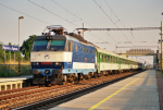 Lokomotiva: 350.004-8 | Vlak: EC 74 Johann Gregor Mendel ( Wien Sdbf. - Praha hl.n. ) | Msto a datum: Popovice u Rajhradu (CZ) 29.07.2005