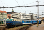 Lokomotiva: 350.004-8 | Vlak: EC 277 Slovan ( Praha hl.n. - Budapest Kel.pu. ) | Místo a datum: Brno hl.n. (CZ) 27.04.2013