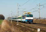 Lokomotiva: 350.005-5 | Vlak: EC 171 Hungaria ( Berlin Hbf. - Budapest Kel.pu. ) | Msto a datum: Tatce (CZ) 03.04.2009