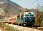 Lokomotiva: 350.008-9 | Vlak: R 605 Dargov ( Bratislava hl.st. - Čierna nad Tisou ) | Místo a datum: Vrútky zastávka 03.04.2002