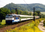 Lokomotiva: 350.015-4 | Vlak: EC 76 | Místo a datum: Brandýs nad Orlicí (CZ) 22.08.2003