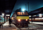 Lokomotiva: 350.017-0 | Vlak: R 570 Vysočina ( Nové Zámky - Praha Masarykovo n.) | Místo a datum: Havlíčkův Brod 27.02.1993