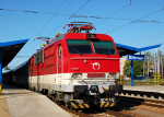 Lokomotiva: 350.017-0 | Vlak: EC 137 Moravia ( Ostrava hl.n. - Budapest Kel.pu. ) | Místo a datum: Břeclav (CZ) 08.05.2012