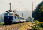 Lokomotiva: 350.020-4 | Vlak: EC 76 Comenius ( Budapest Kel.pu. - Praha-Holešovice ) | Místo a datum: Brandýs nad Orlicí (CZ) 01.09.2000