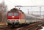 Lokomotiva: 362.003-6 | Vlak: EC 10270 ( odklon EC 170 ) Hungaria ( Budapest Kel.pu. - Berlin Hbf. ) | Msto a datum: Letina u Svtl (CZ) 22.02.2012