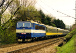 Lokomotiva: 363.149-6 | Vlak: R 600 Ružín ( Košice - Bratislava hl.st. ) | Místo a datum: Vrútky 15.04.1998
