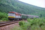 Lokomotiva: 751.055-5 | Vlak: Os 8910 ( Košice - Plešivec ) | Místo a datum: Hrhov 04.06.1996