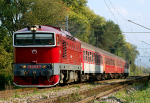 Lokomotiva: 754.054-5 | Vlak: Zr 1842 Turčan ( Zvolen os.st. - Žilina ) | Místo a datum: Vrútky 21.09.2011