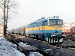 Lokomotiva: 754.055-2 | Vlak: Os 1707 ( Vrútky - Zvolen os.st. ) | Místo a datum: Kremnické Bane 03.03.1992