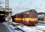 Lokomotiva: 850.022-5 | Vlak: Os 1705 ( Vrútky - Zvolen os.st. ) | Místo a datum: Vrútky 22.01.1992